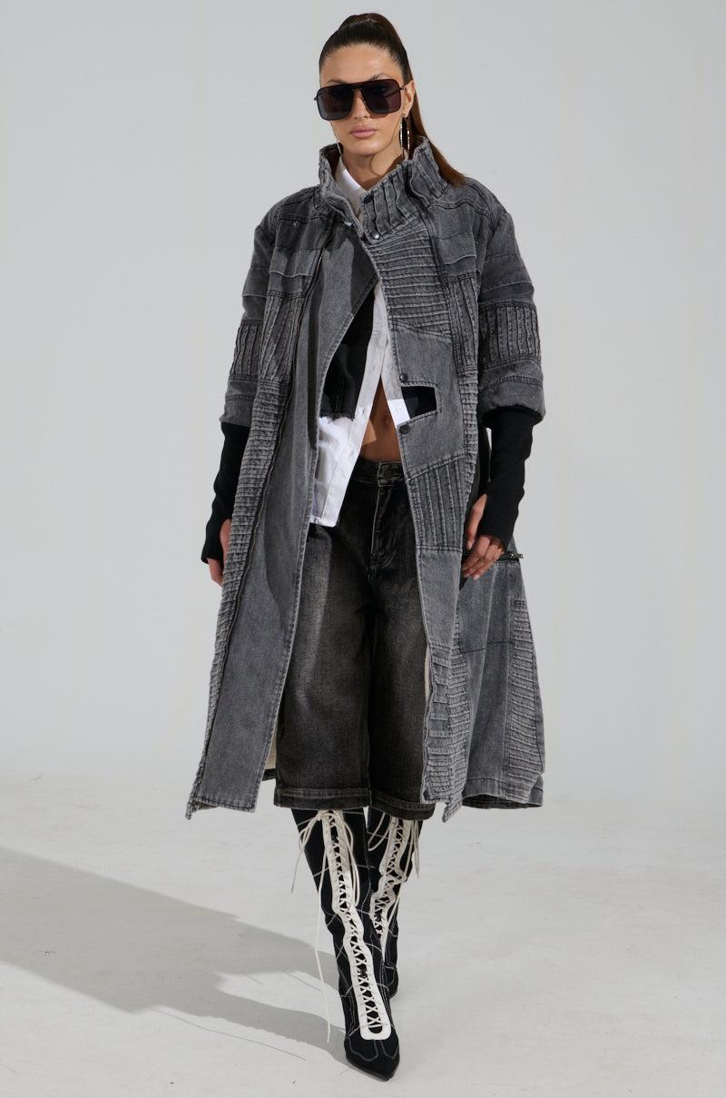 VORTEX DENIM TRENCH COAT Product Image