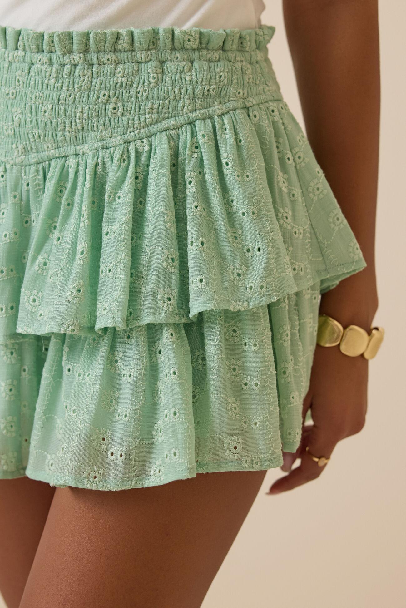 Carrie Tiered Mini Skirt Product Image