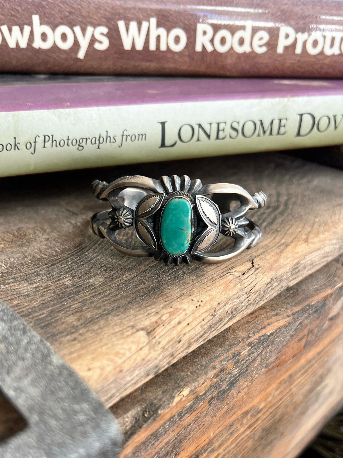 Bly Sterling Silver Navajo Turquoise Cuff Bracelet Product Image