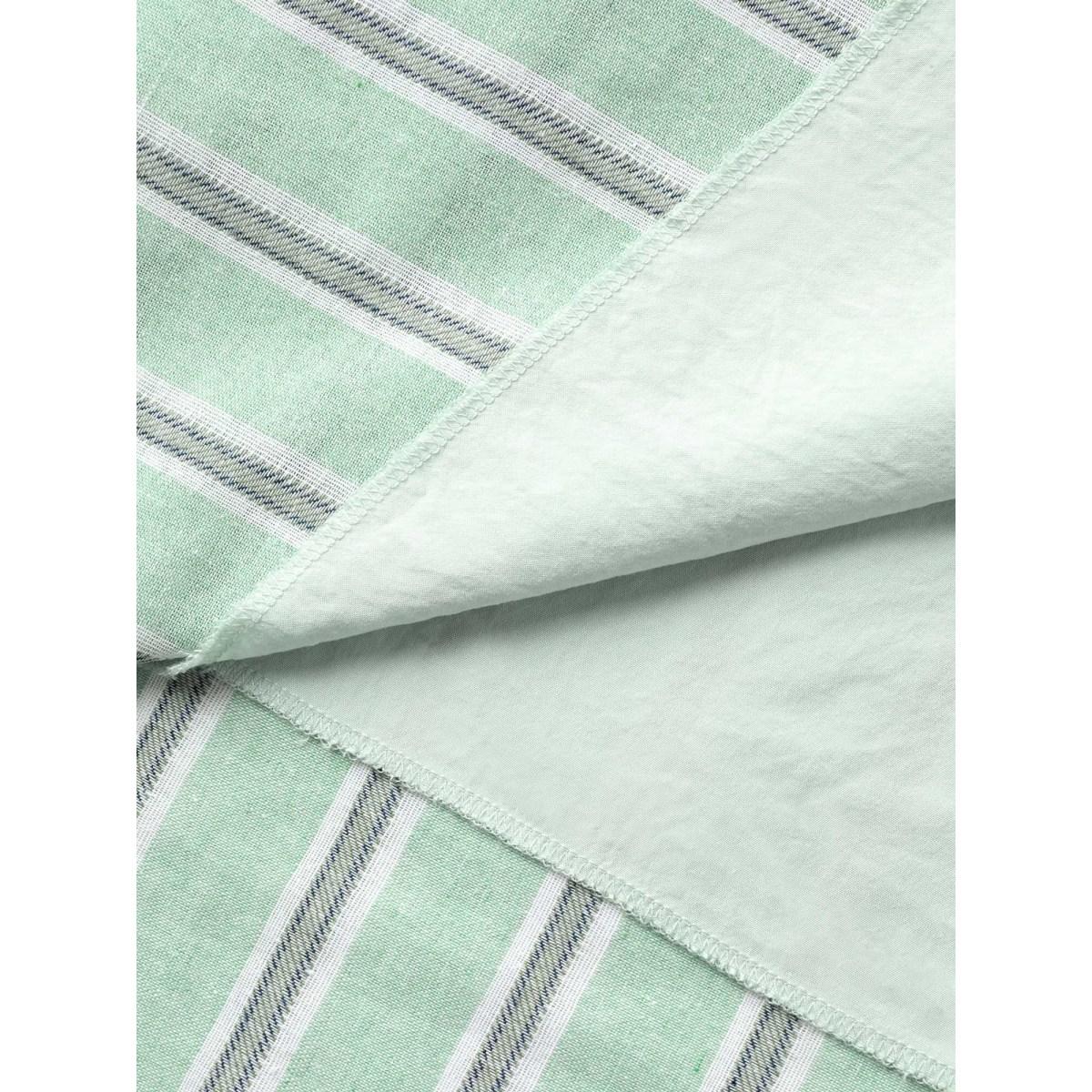 Plus Size Pleated Front Stripes Pockets Midi Dress Greenbean Women V-neck Cap Sleeve Curvy BloomChic 26/4X Product Image