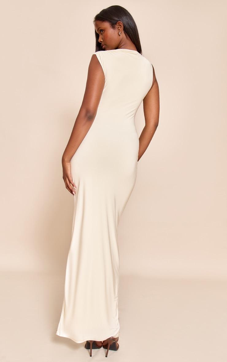 Buttercream Trim Detail Off The Shoulder Maxi Dress Product Image