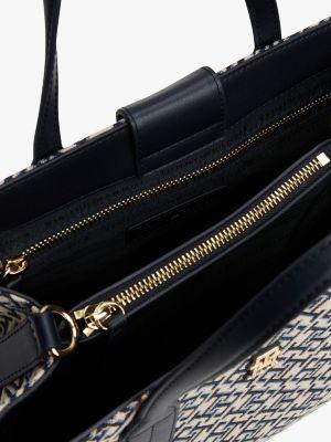 Jacquard Monogram Logo Crossbody Satchel Product Image