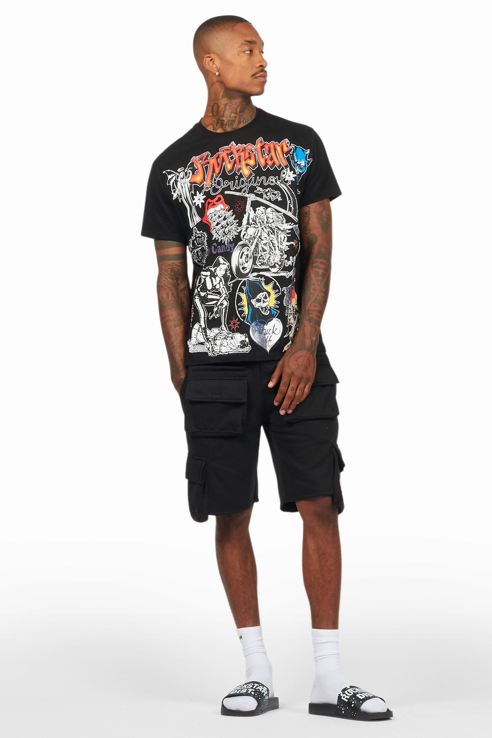 Shoota Black/Red Short Set Male Product Image