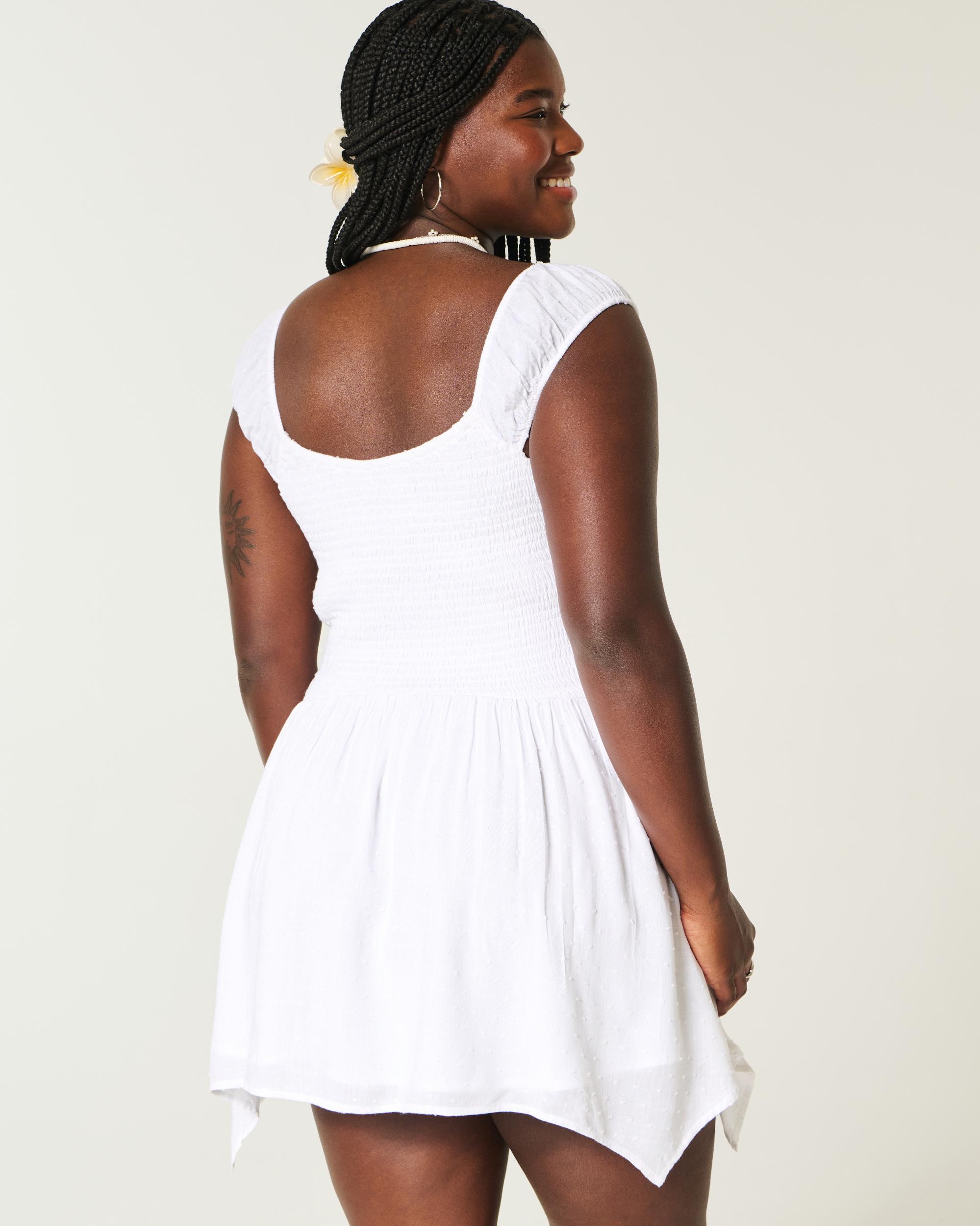 Off-the-Shoulder Asymmetrical Hem Mini Dress Product Image