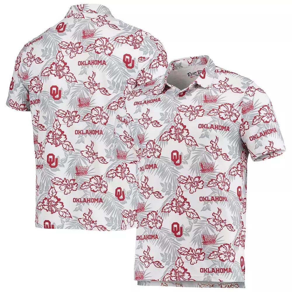 Men's Reyn Spooner White Oklahoma Sooners Performance Polo, Size: Medium Product Image