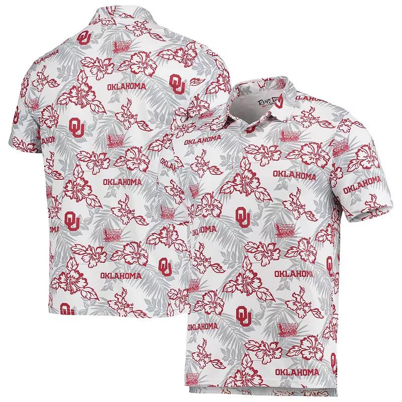Men's Reyn Spooner White Oklahoma Sooners Performance Polo, Size: Medium Product Image