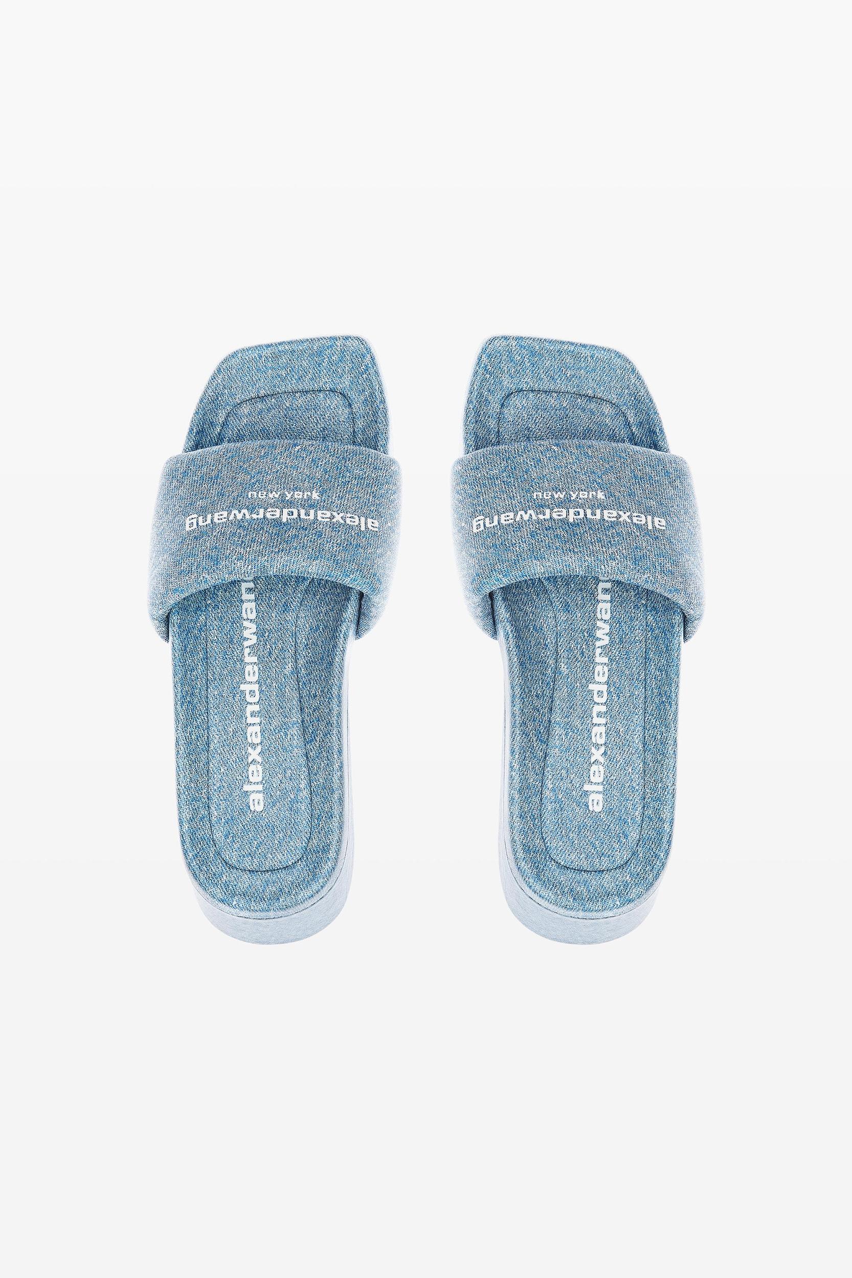 Trompe-l'oeil Denim Goatskin Float Slide Product Image
