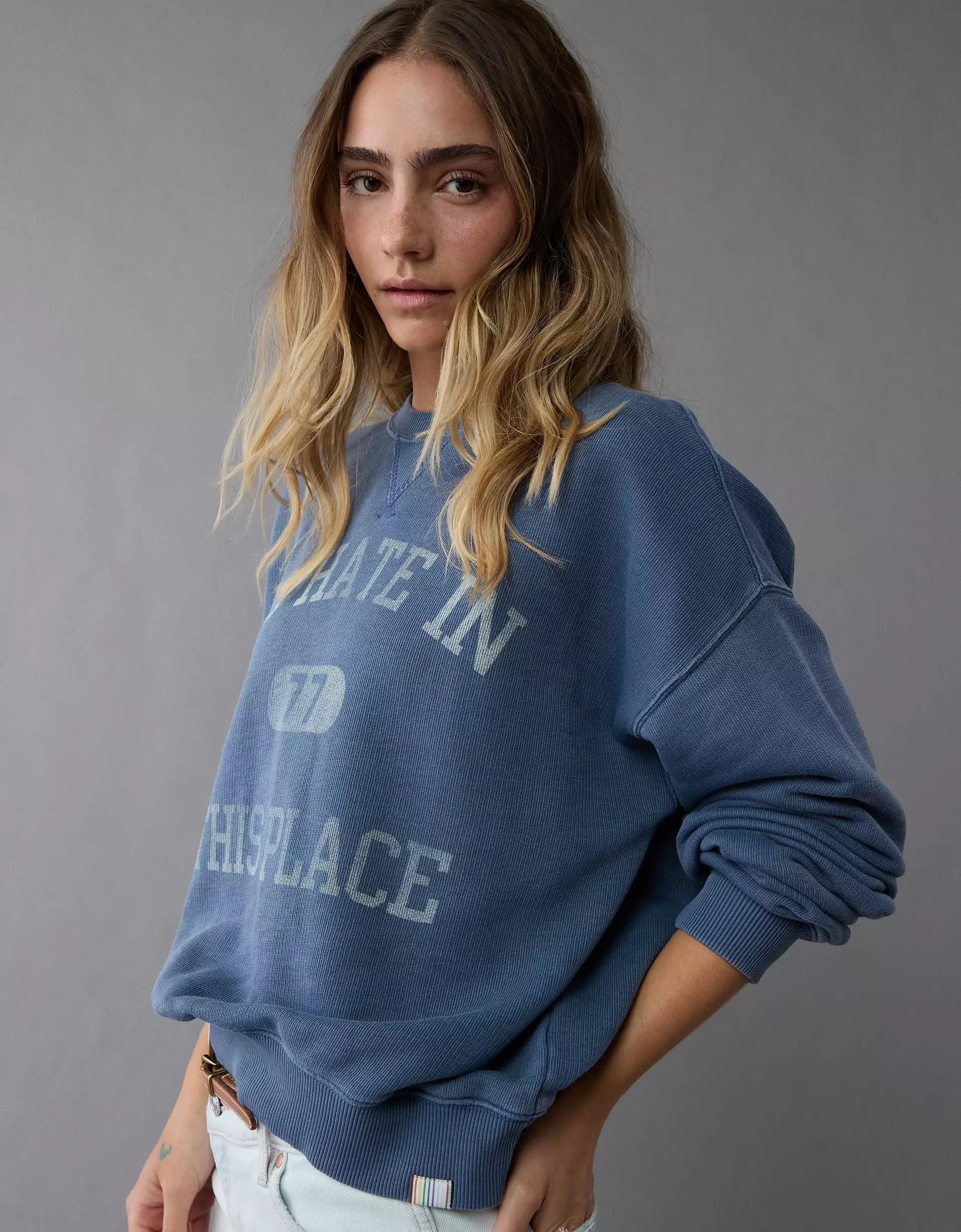 AE Relaxed Fit Pride Graphic Sweatshirt Product Image