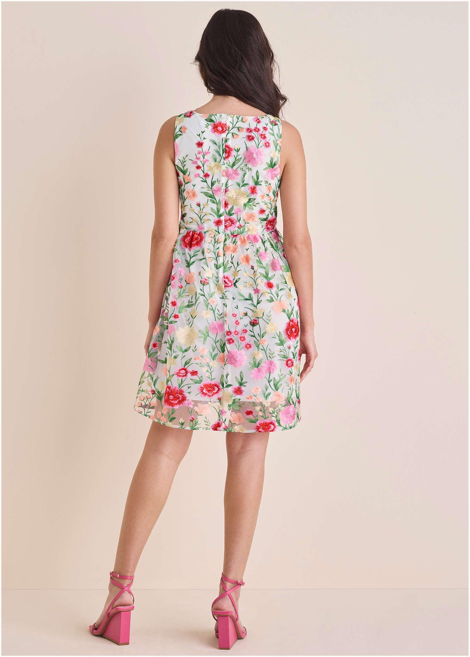 Embroidered Babydoll Mini - White Multi Product Image