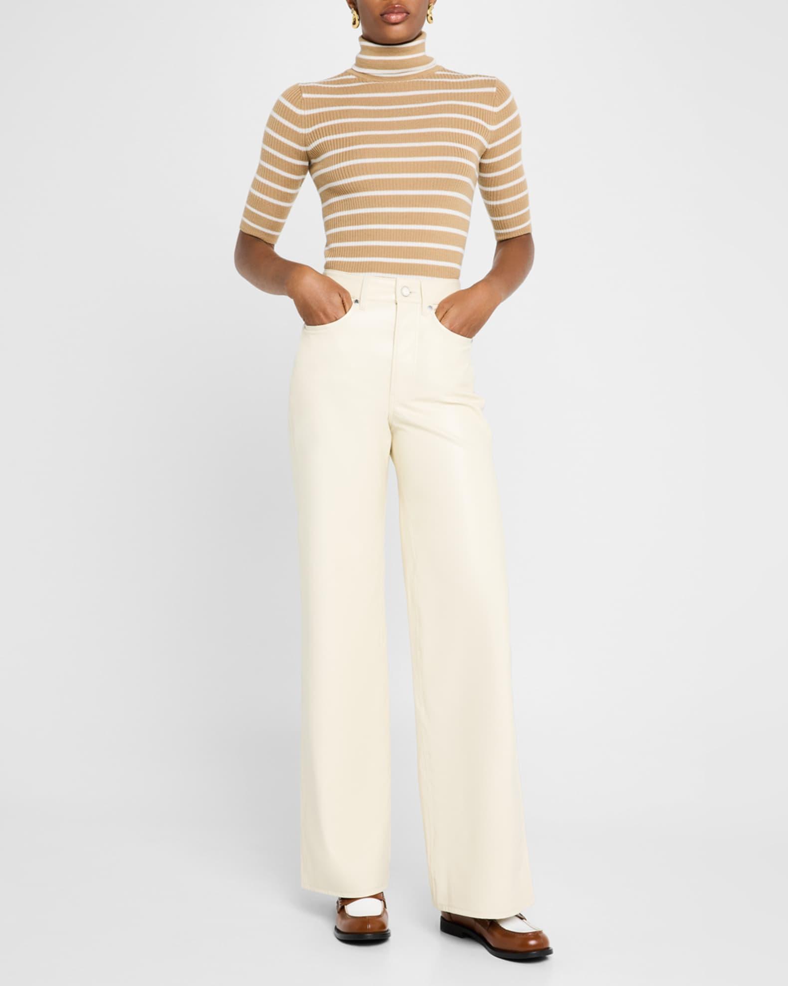 Taylor High-Rise Vegan Leather Jeans Product Image