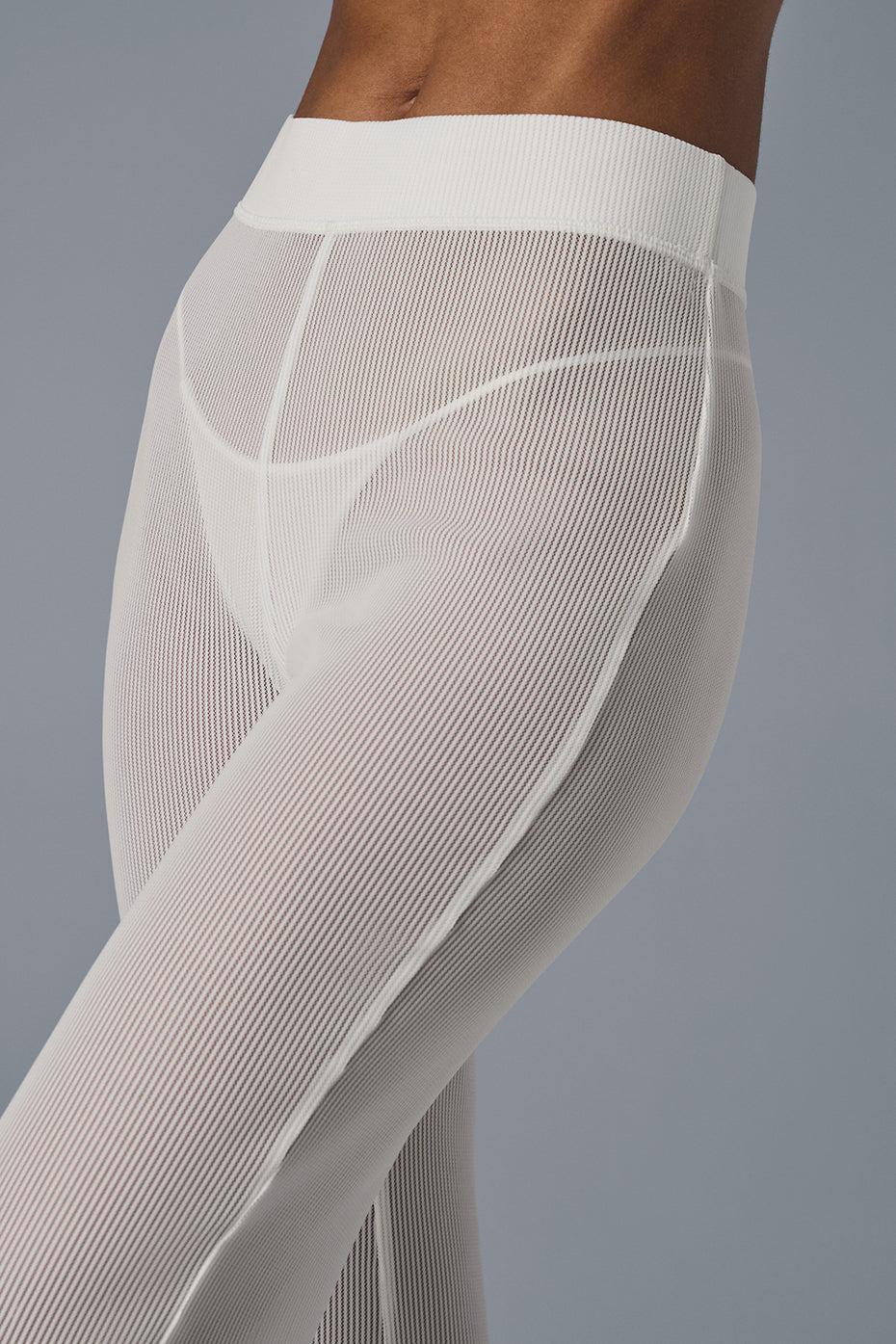 Striped Mesh Tropical Nights Flare Pant - Ivory Female Product Image