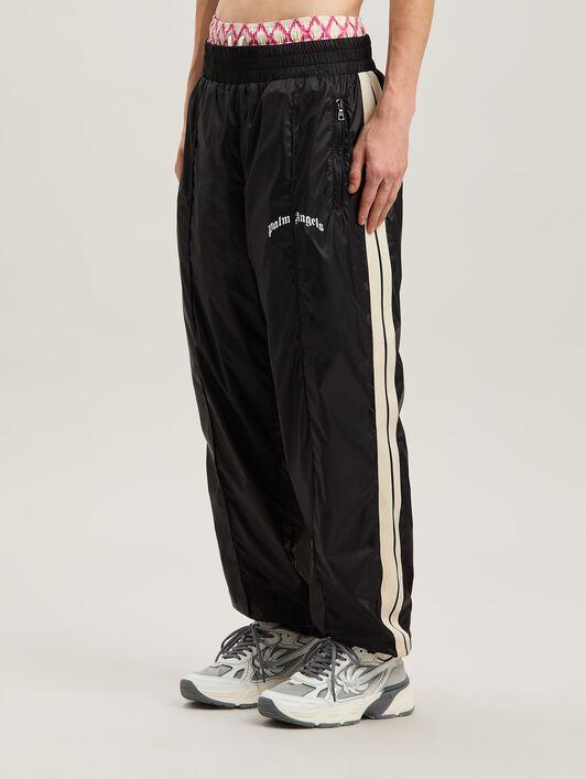 CURVED LOGO NYLON TRACK PANTS BLACK - GR Product Image