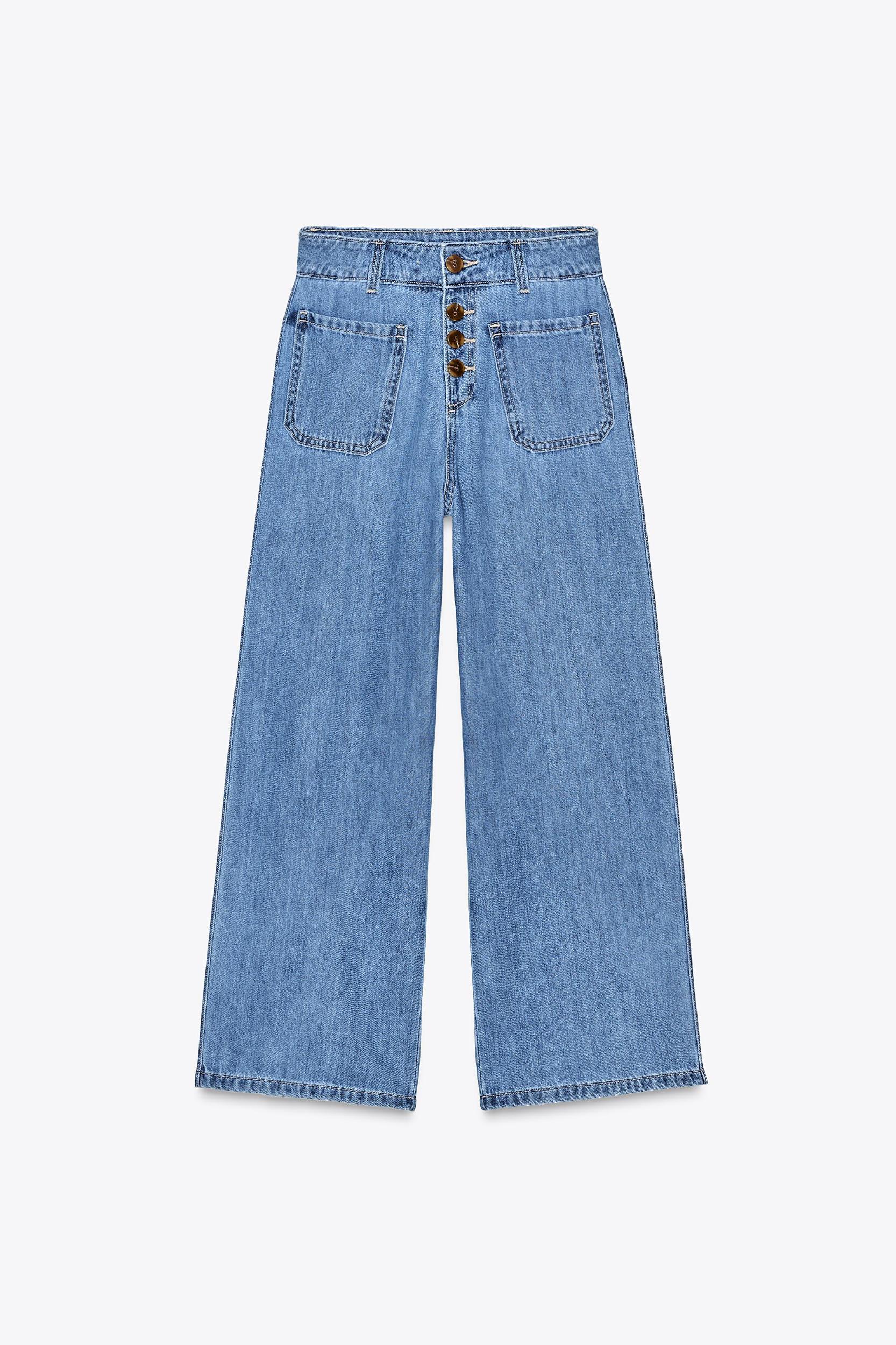 Z1975 HIGH RISE BUTTON CULOTTE JEANS Product Image