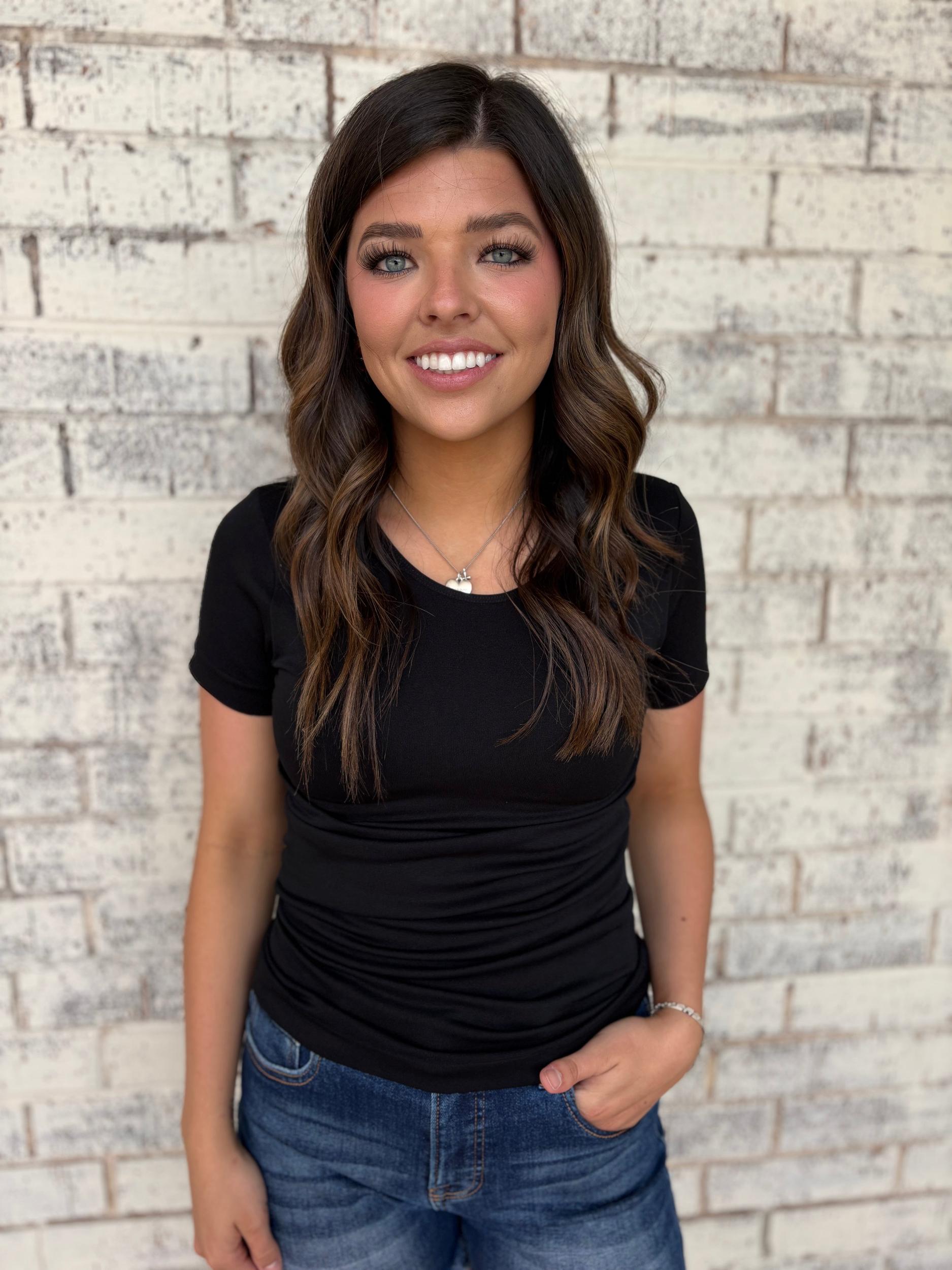 Seamless Round Neck Short Sleeve Top - 5 Colors Product Image