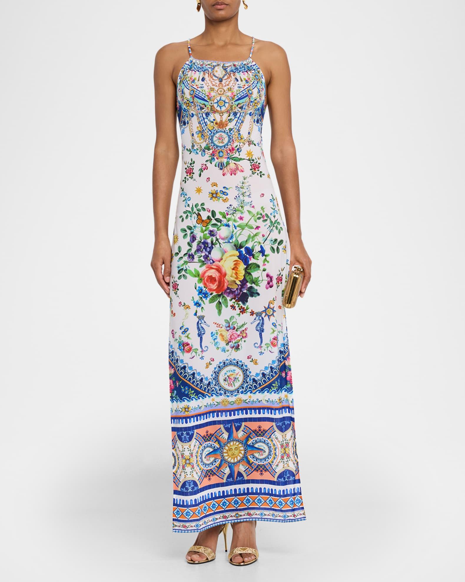 Tiles Darls High-Neck Maxi Dress Product Image