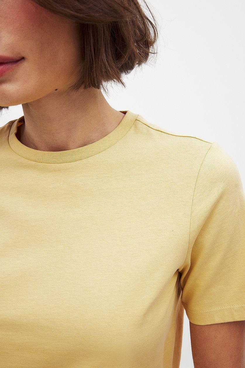 Round Neck Cotton T-Shirt Product Image