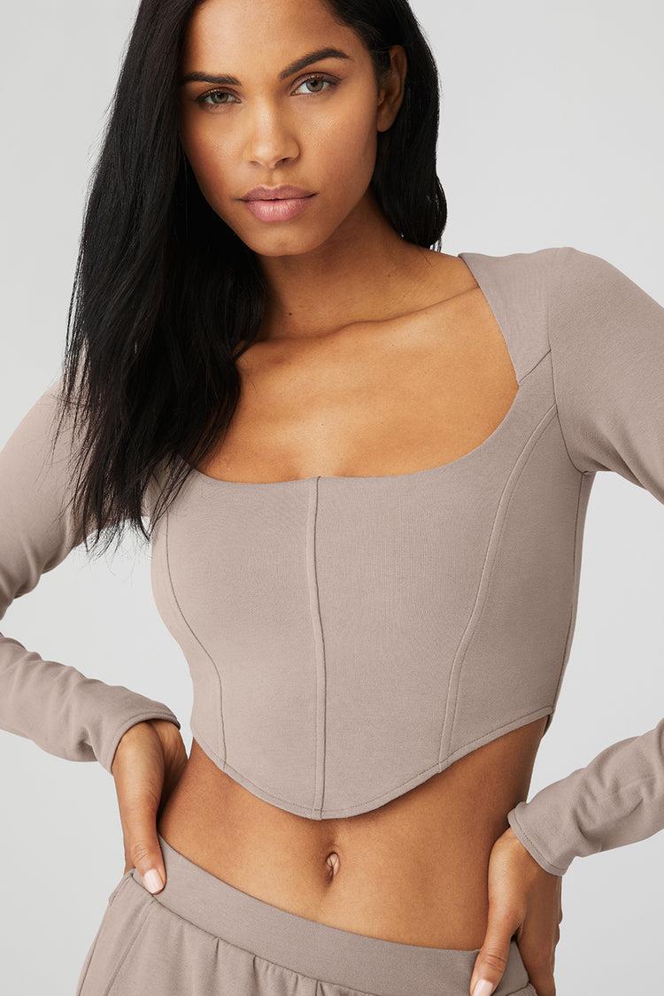 Soft Sculpt Long Sleeve - Taupe Product Image