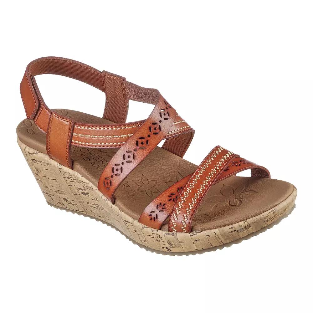 Skechers Cali® Beverlee Delicate Glow Women's Wedge Sandals, Size: 10, Luggage Product Image