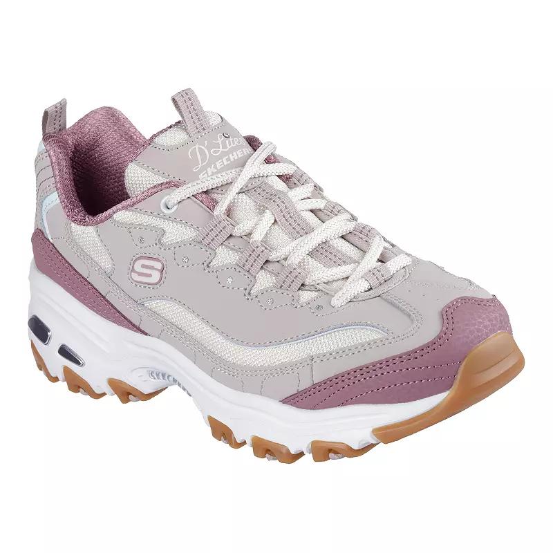 Skechers® D'Lites Women's Shoes, Size: 9.5, Brown Leather Manmade Product Image