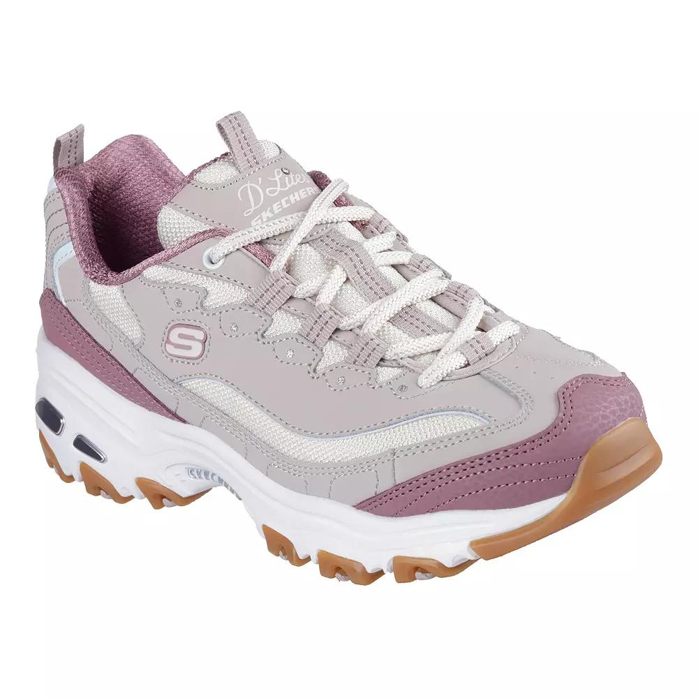 Skechers® D'Lites Women's Shoes, Size: 9.5, Brown Leather Manmade Product Image