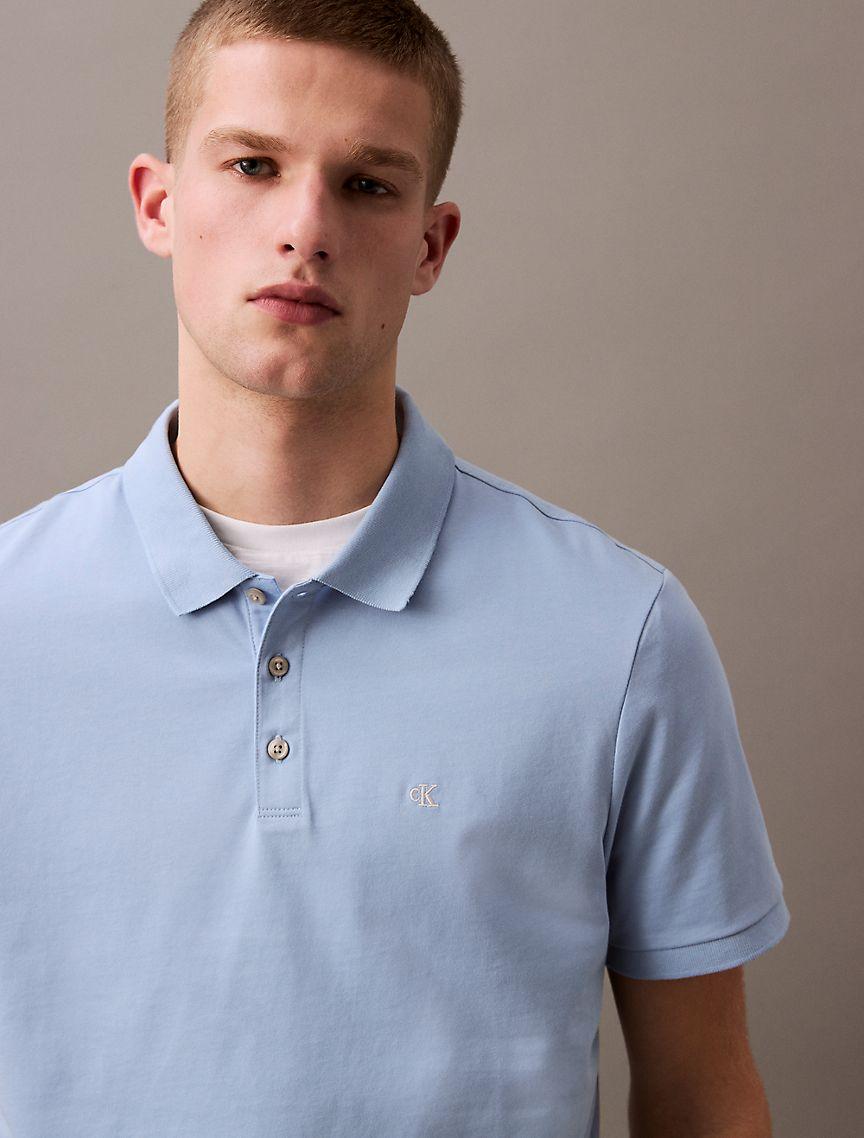 Smooth Cotton Monogram Logo Polo Shirt Product Image