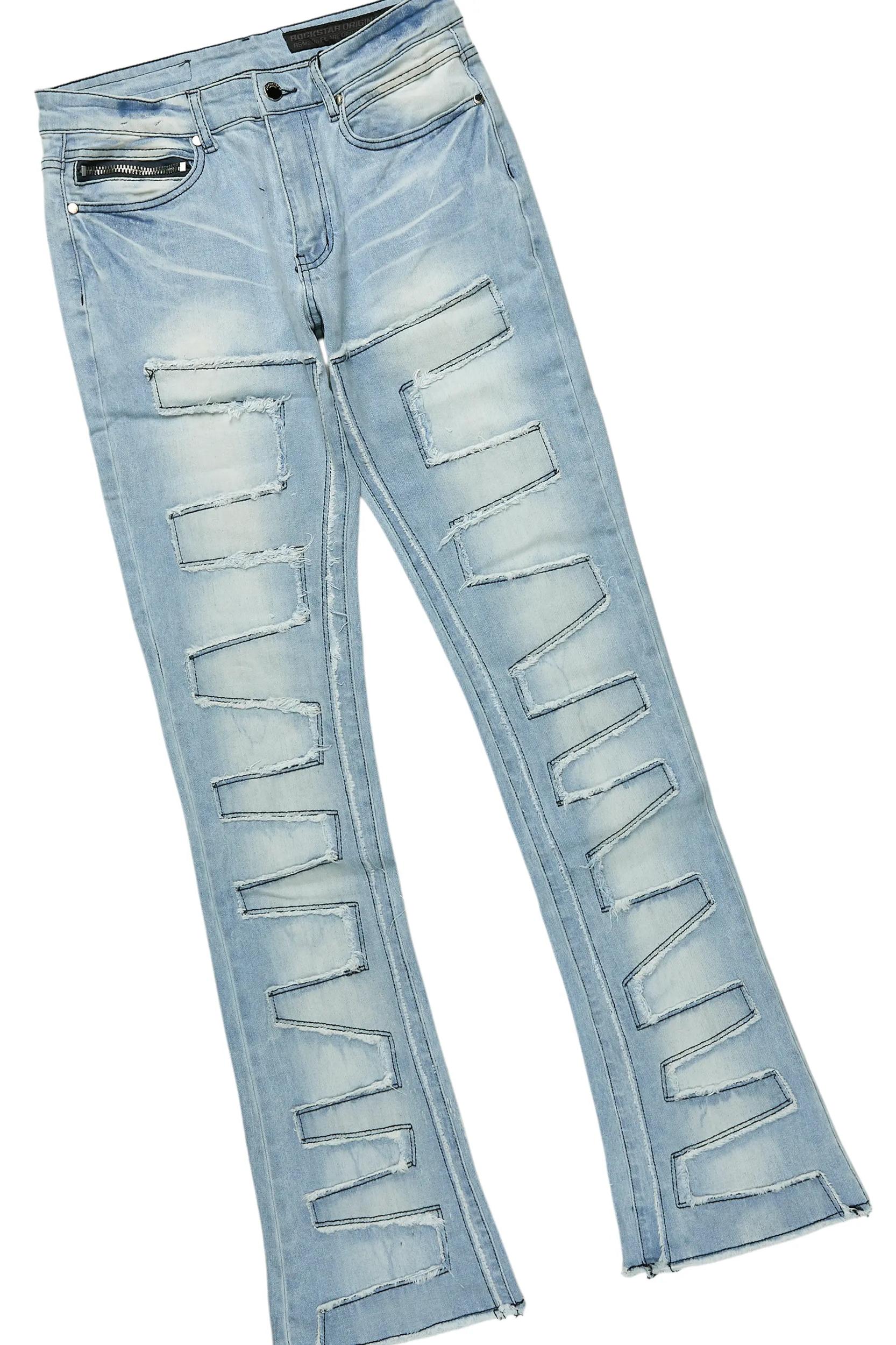 Tarl White T-Shirt/Stacked Flare Jean Bundle Male Product Image