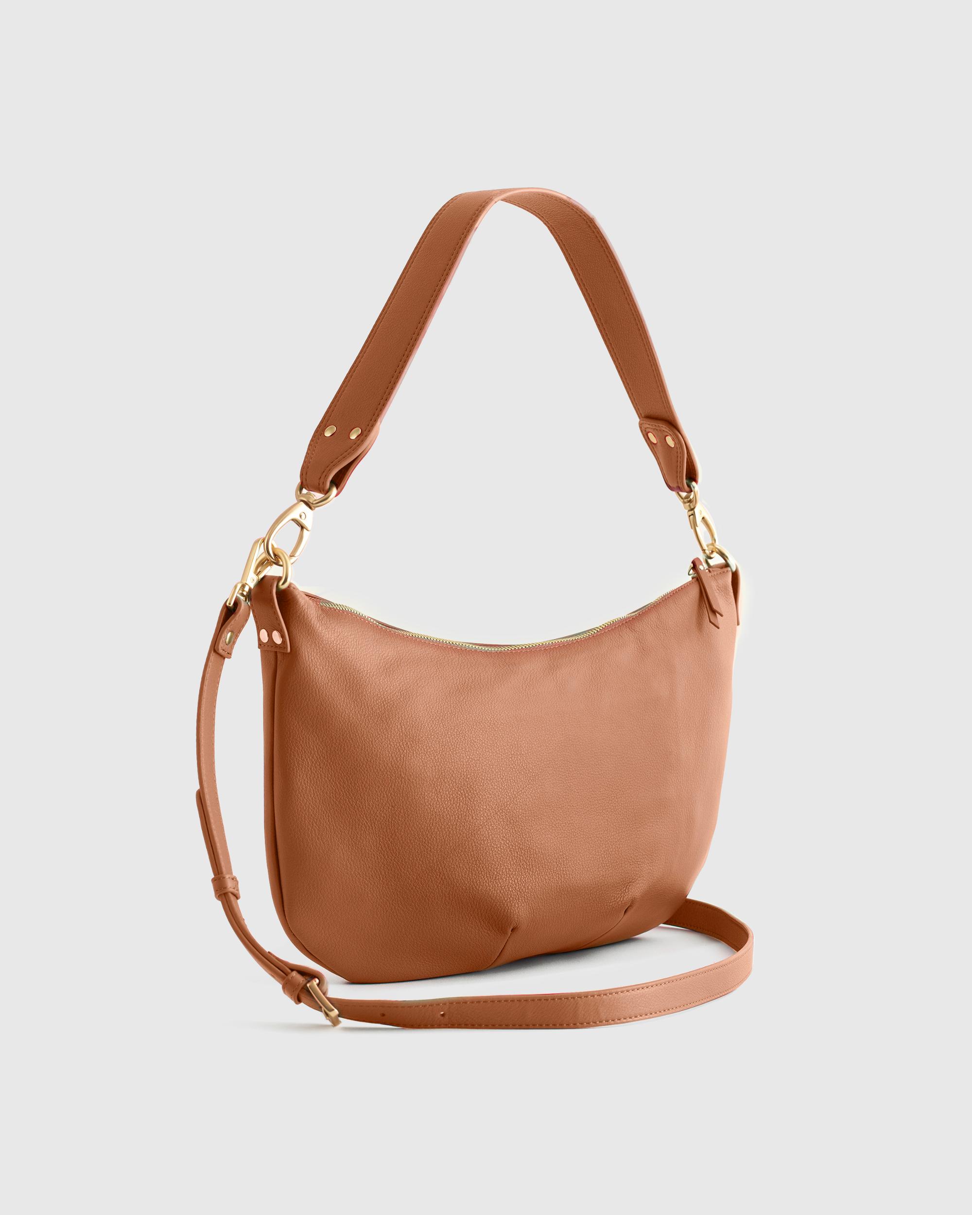 Quince | Women's Italian Leather Convertible Crescent Shoulder Bag Product Image