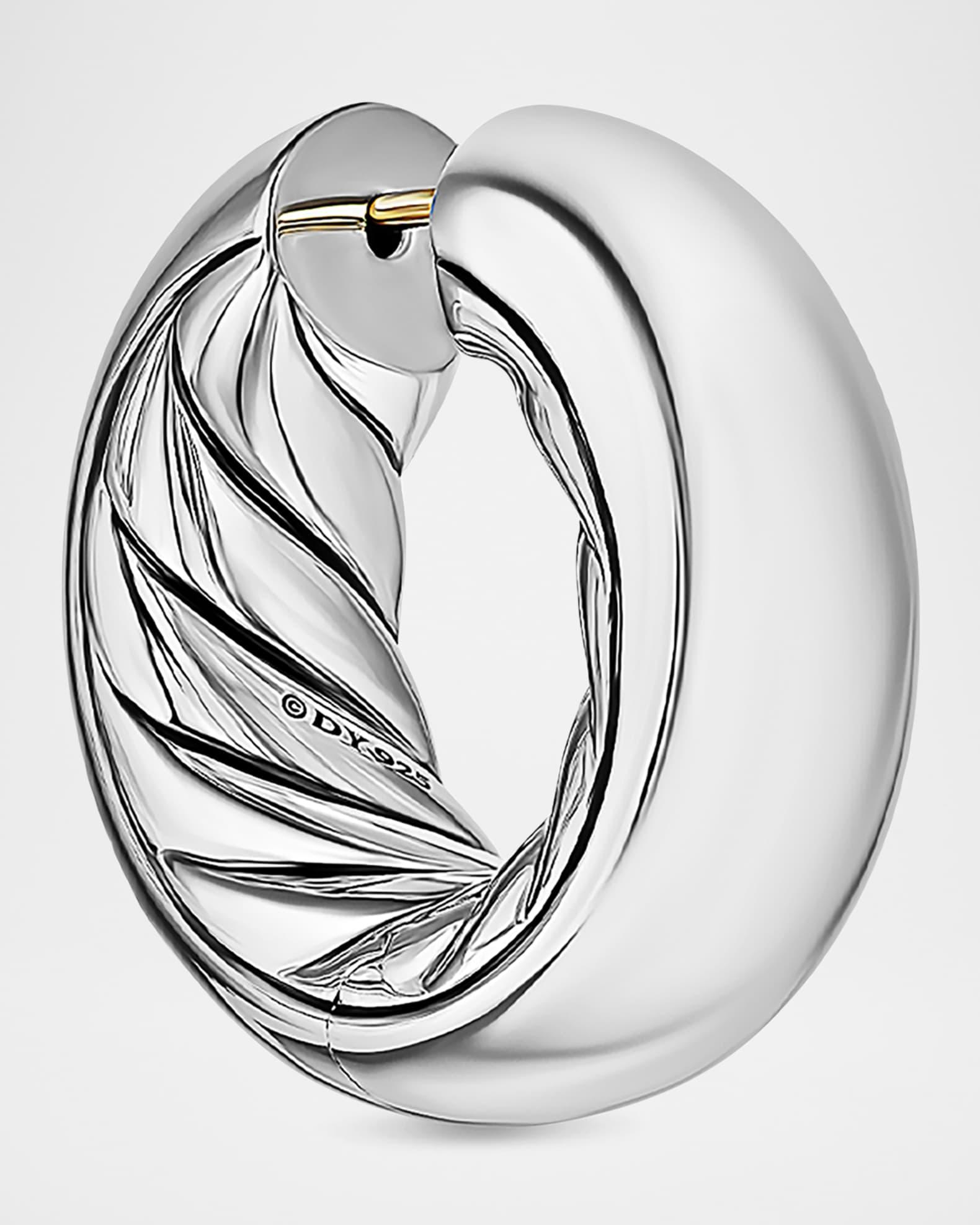 DY Mercer Hoop Earrings in Silver, 9mm Product Image
