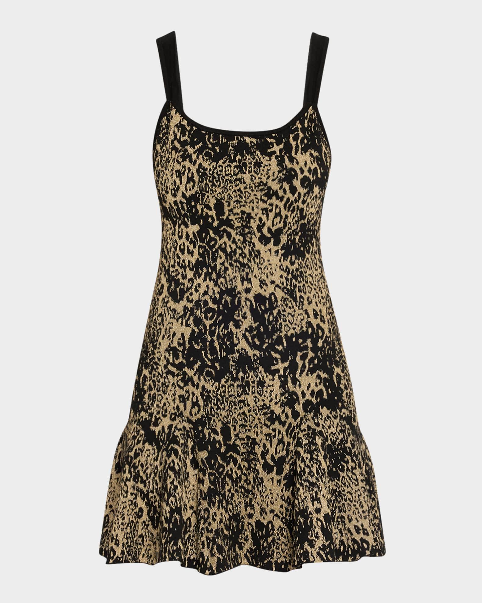Lidia Leopard Knit Mini Dress Product Image