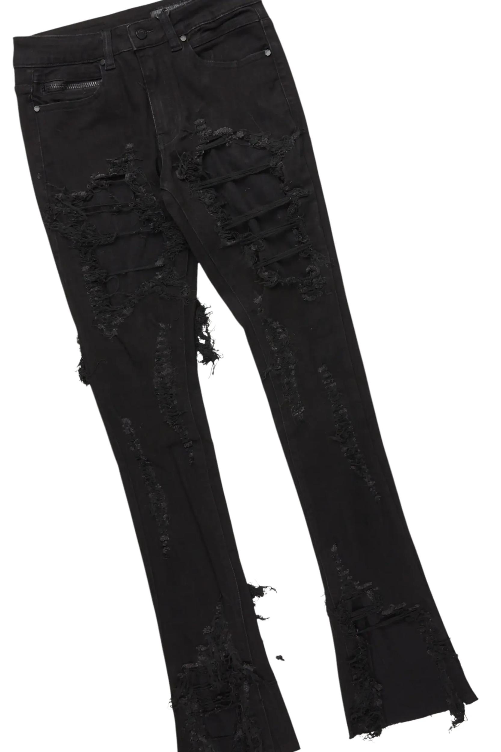 Darken Black Hoodie/Stacked Jean Bundle Male Product Image