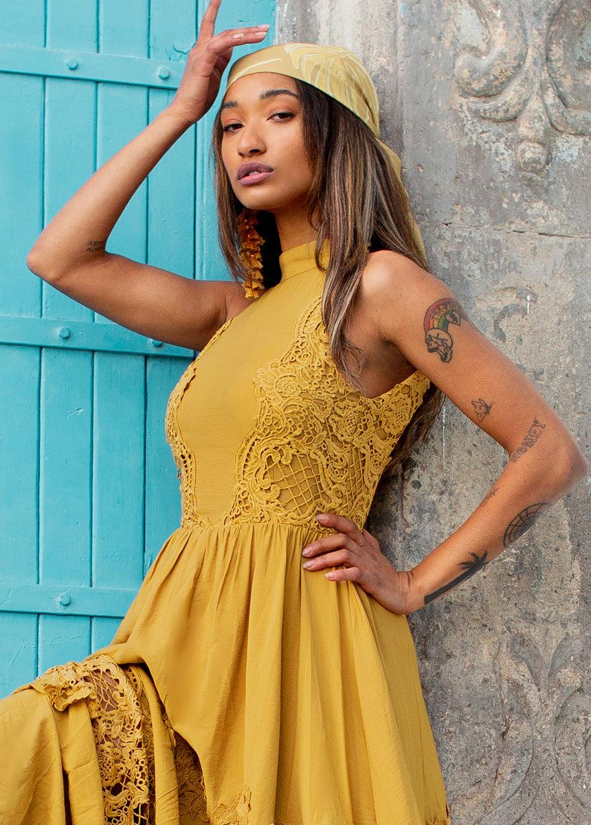 Chels Scarf in Honey Palm Female Product Image