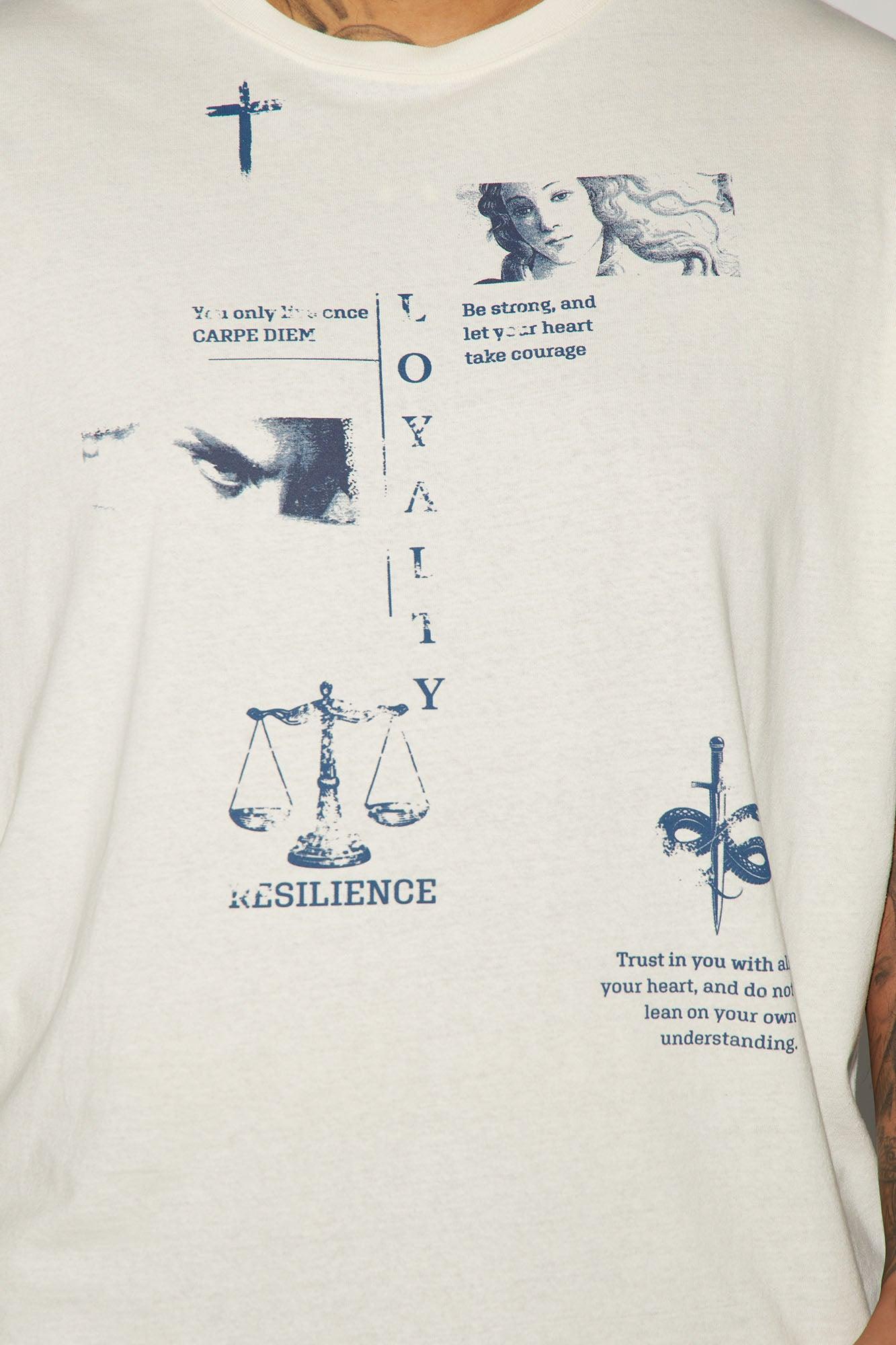 Loyalty Oversized Short Sleeve Tee - White Product Image