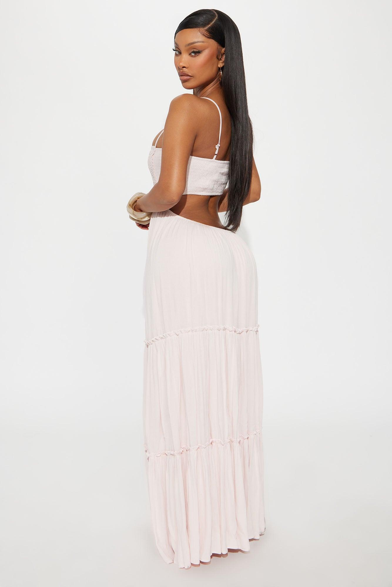 Alina Smocked Maxi Dress - Pink Product Image