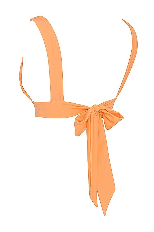 Seychelles  light orange tie back bikini top Product Image