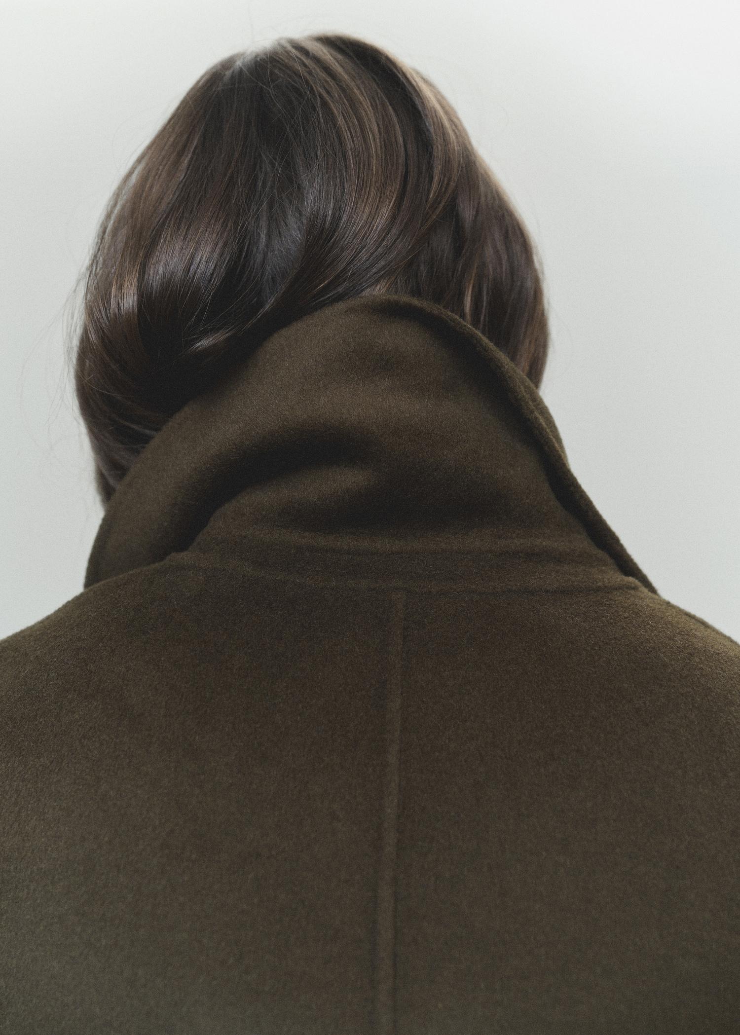 Handmade long coat with belt - Women | MANGO USA Product Image