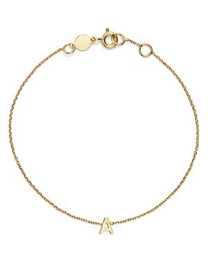 Womens 14K Yellow Gold Initial Charm Bracelet Product Image