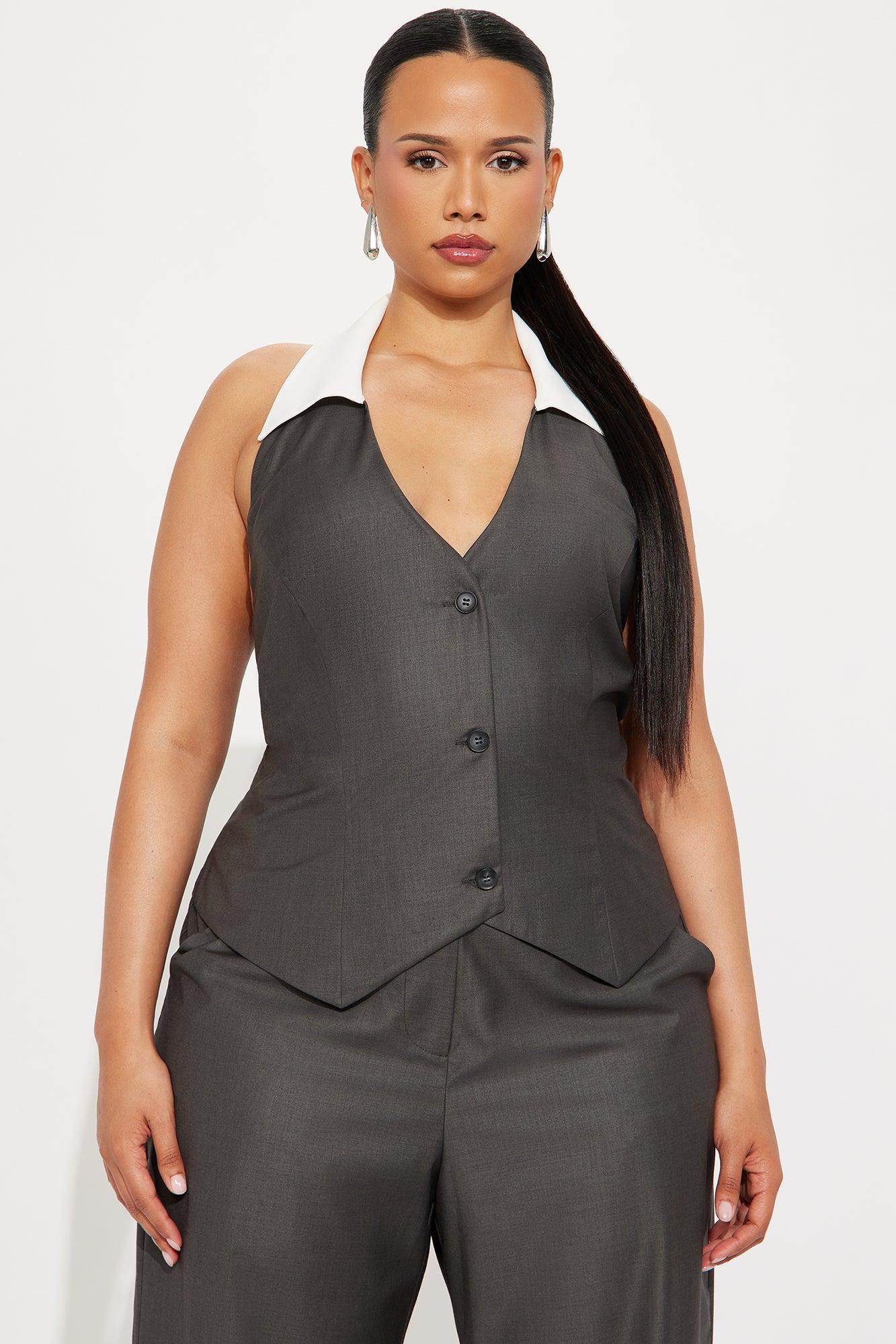 Tailored Life Vest Pant Set - Dark Grey Product Image