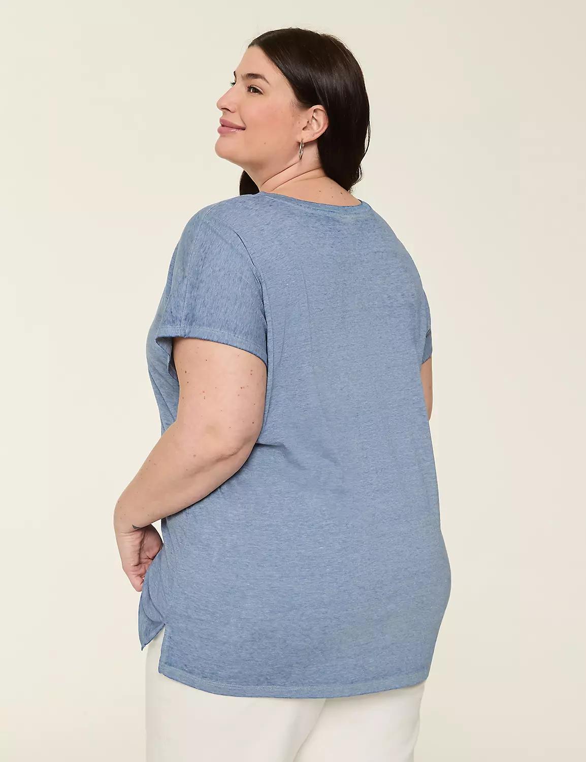 Dolman-Sleeve V-Neck Tee Product Image