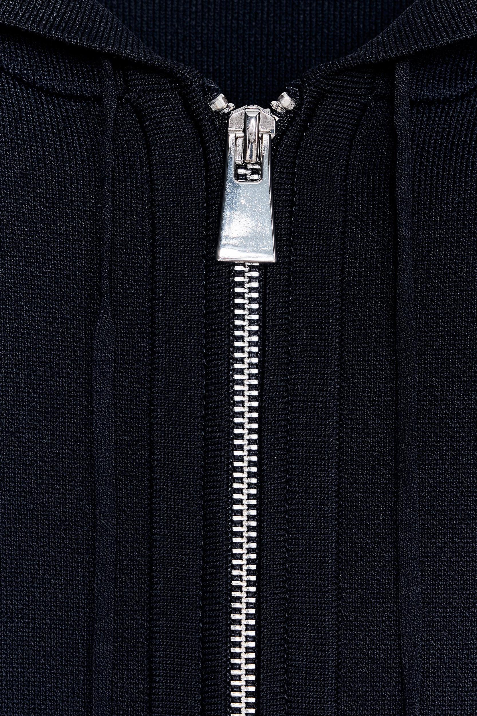 PLAIN HOODED CARDIGAN Product Image
