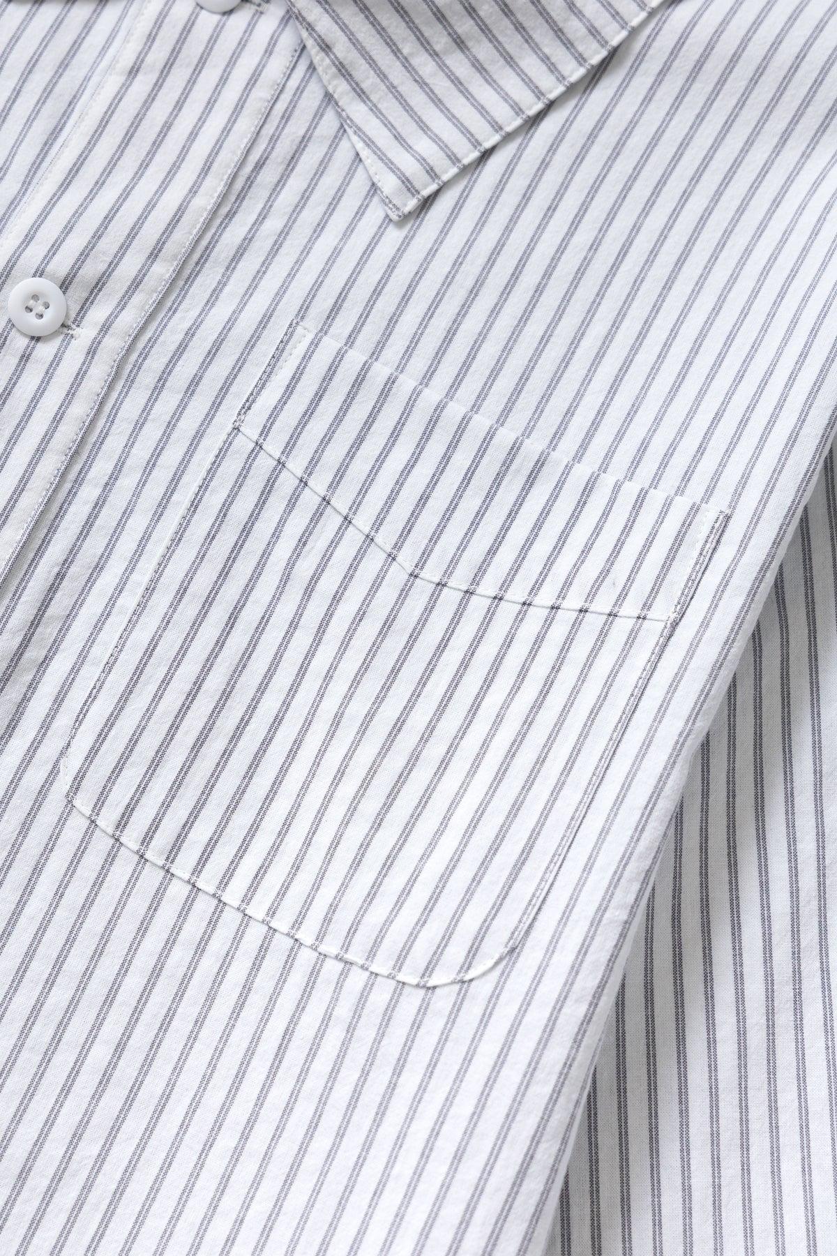 Blacksmith - Striped Two Button Popover - White Product Image