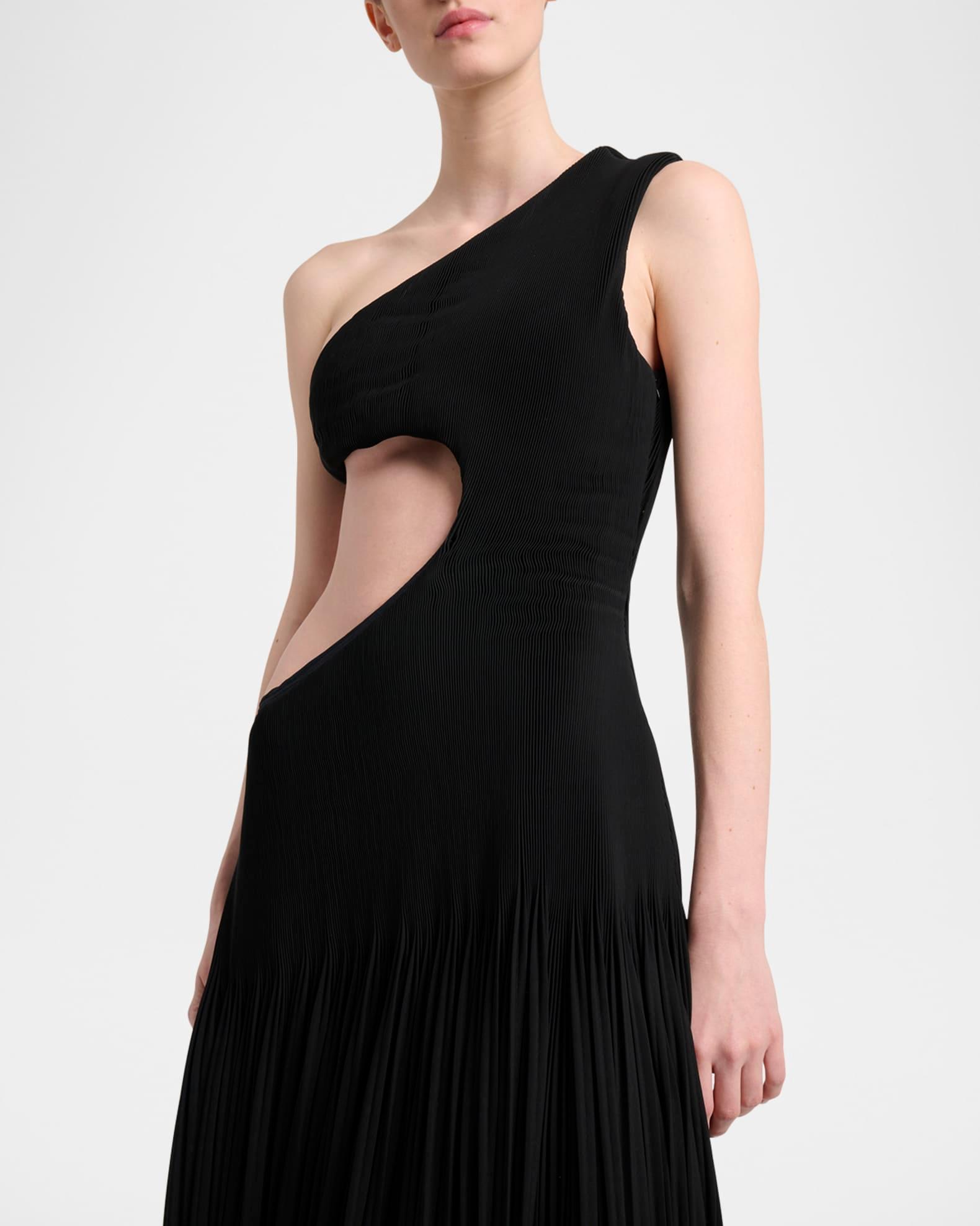 Cut-Out Asymmetric Midi Dress Product Image