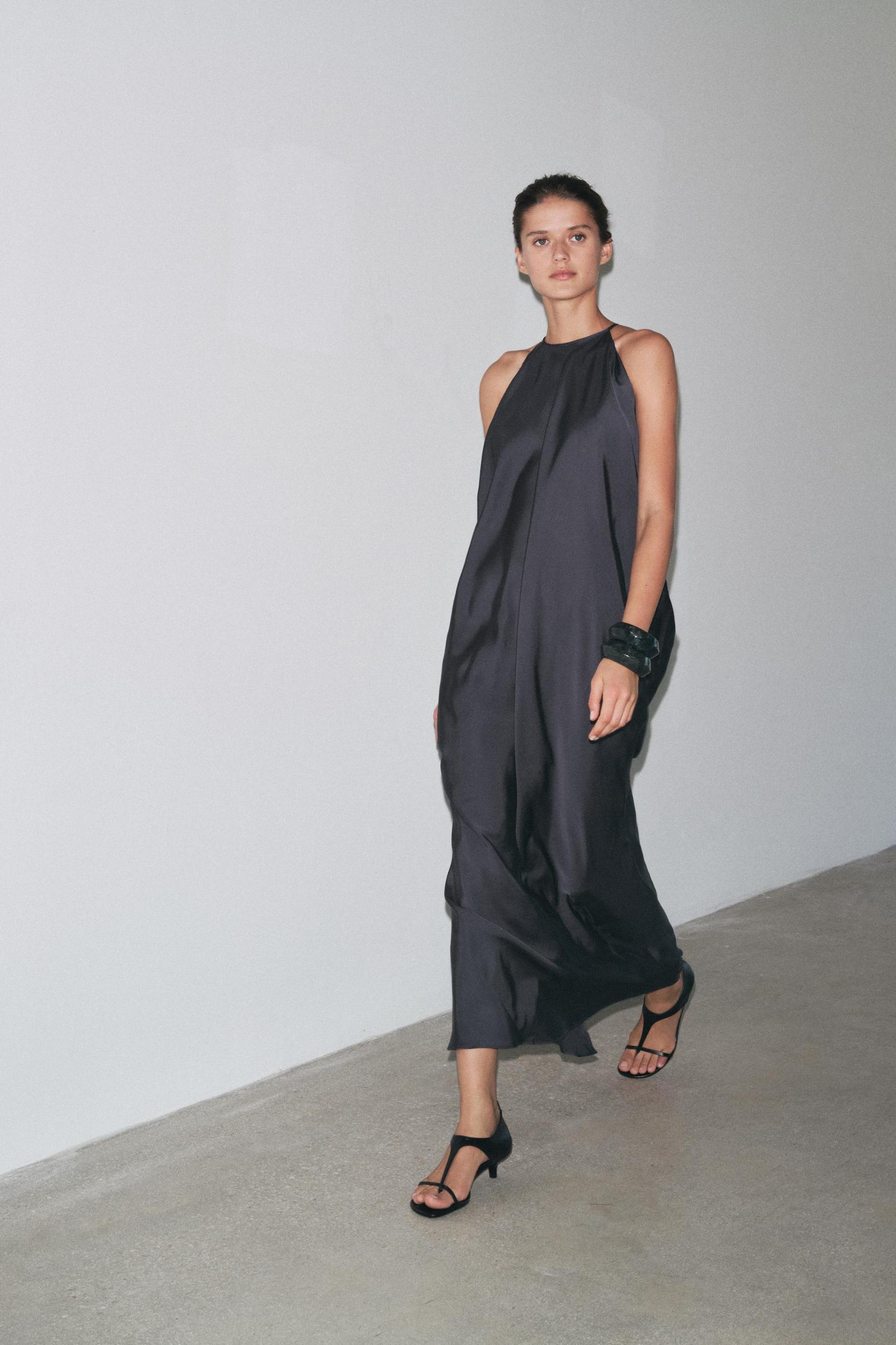 SATIN EFFECT DRESS ZW COLLECTION Product Image