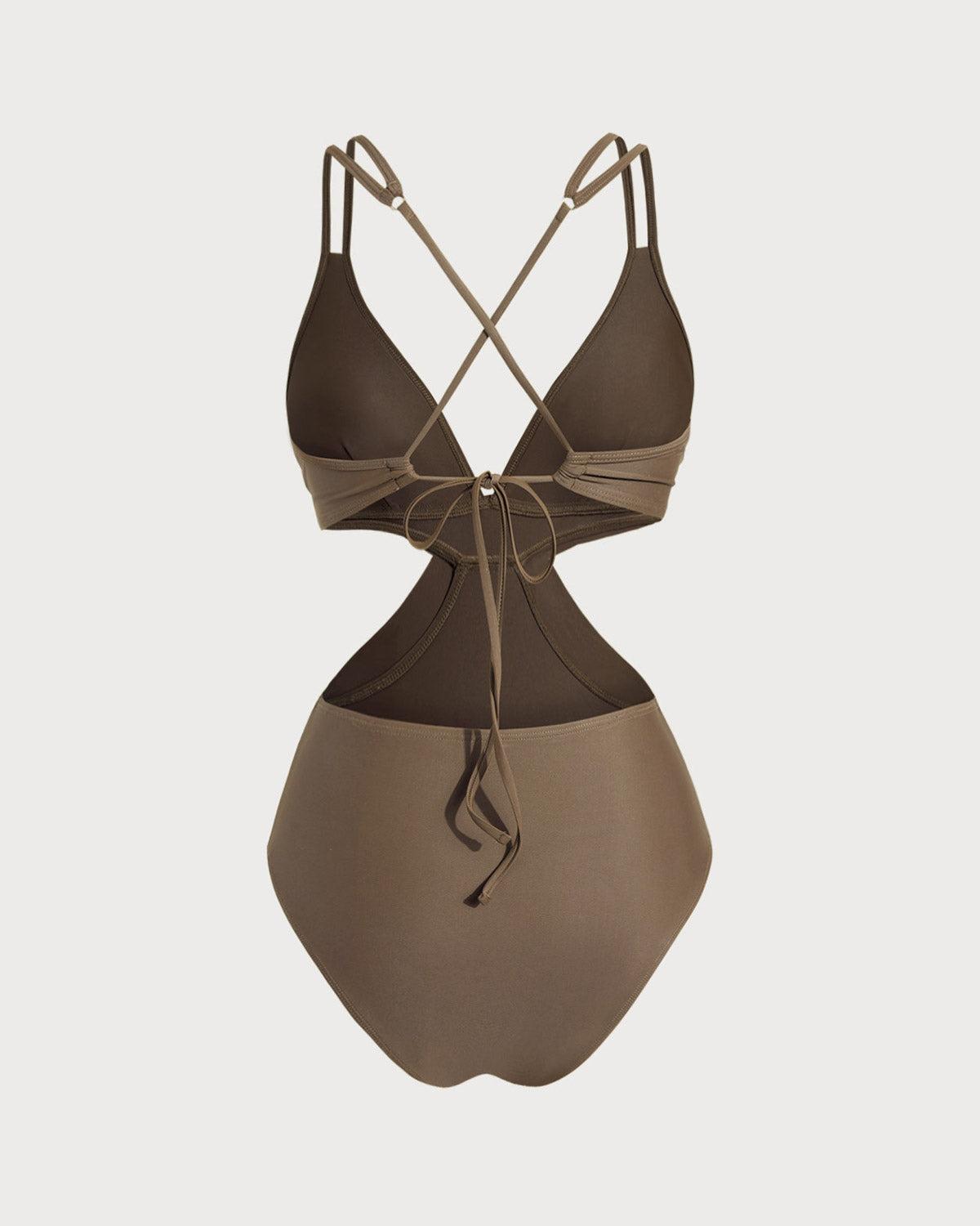 Coffee High Stretch Tankini Set Product Image