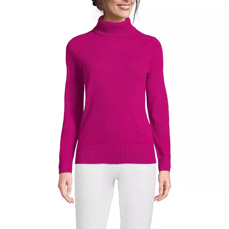 Women's Lands' End Turtleneck Cashmere Sweater,  Product Image
