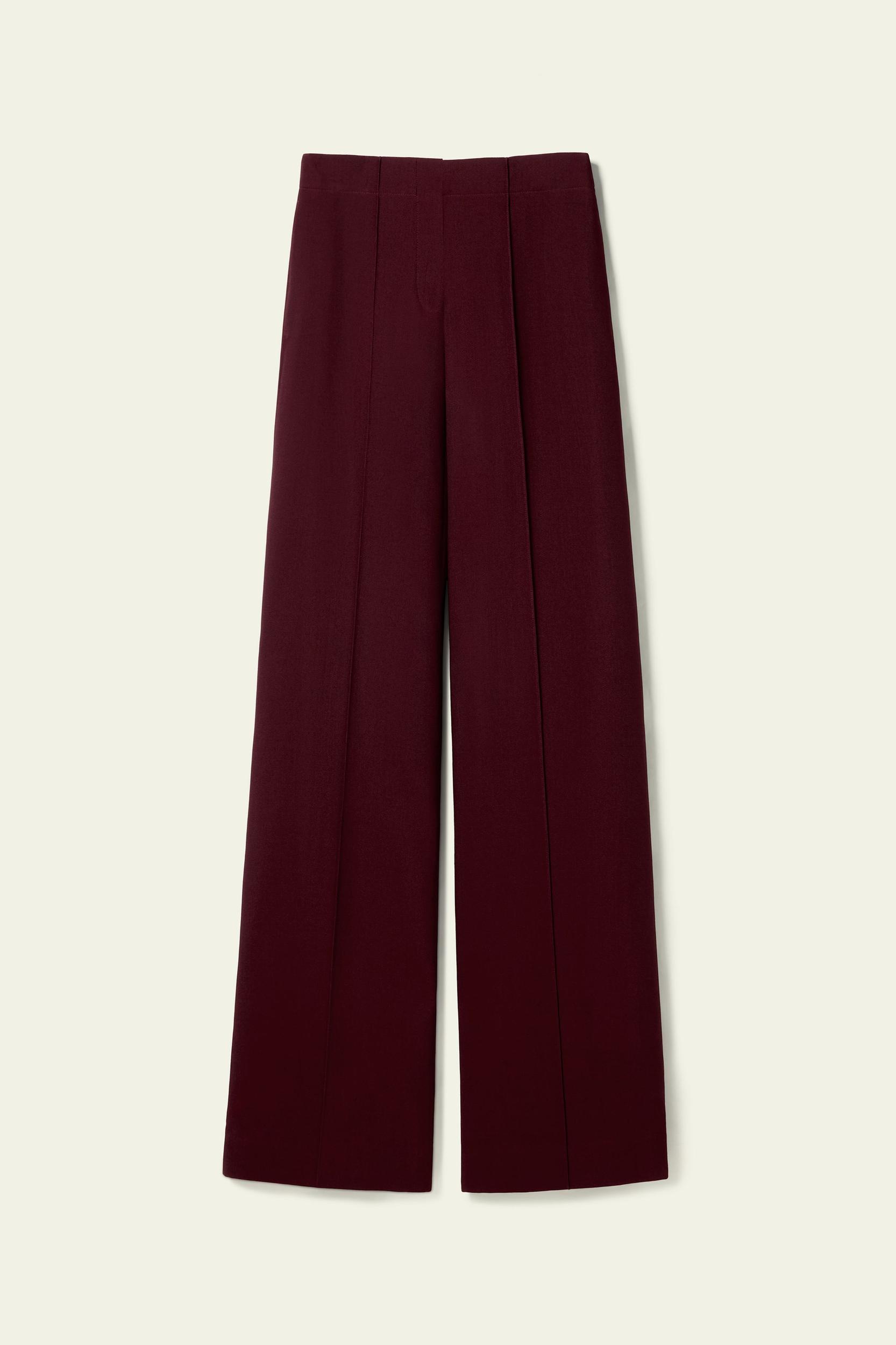 Silk-Wool Twill Flare Pants Product Image