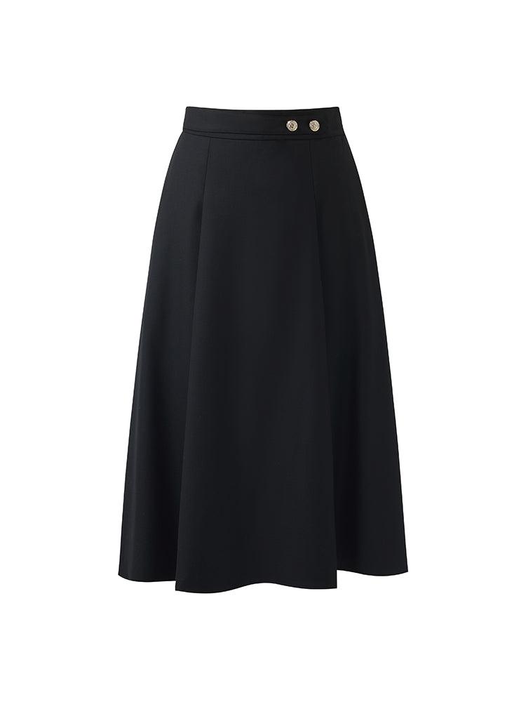 Worsted Woolen Mid-Calf Women Skirt Product Image