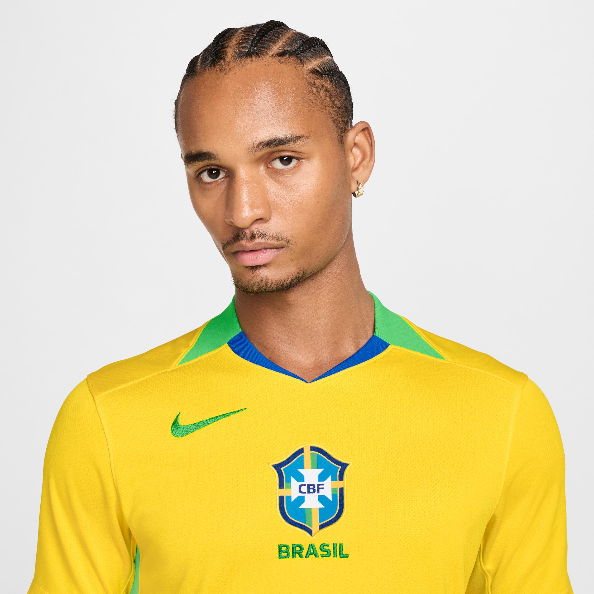 Brazil 2025 Stadium Home (Team) Nike Mens Dri-FIT Soccer Replica Jersey | FZ9011-718 Product Image