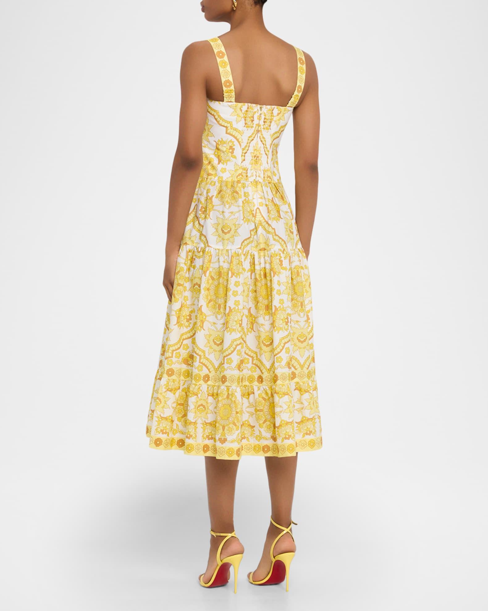 Margarita Sleeveless Tiered Midi Dress Product Image