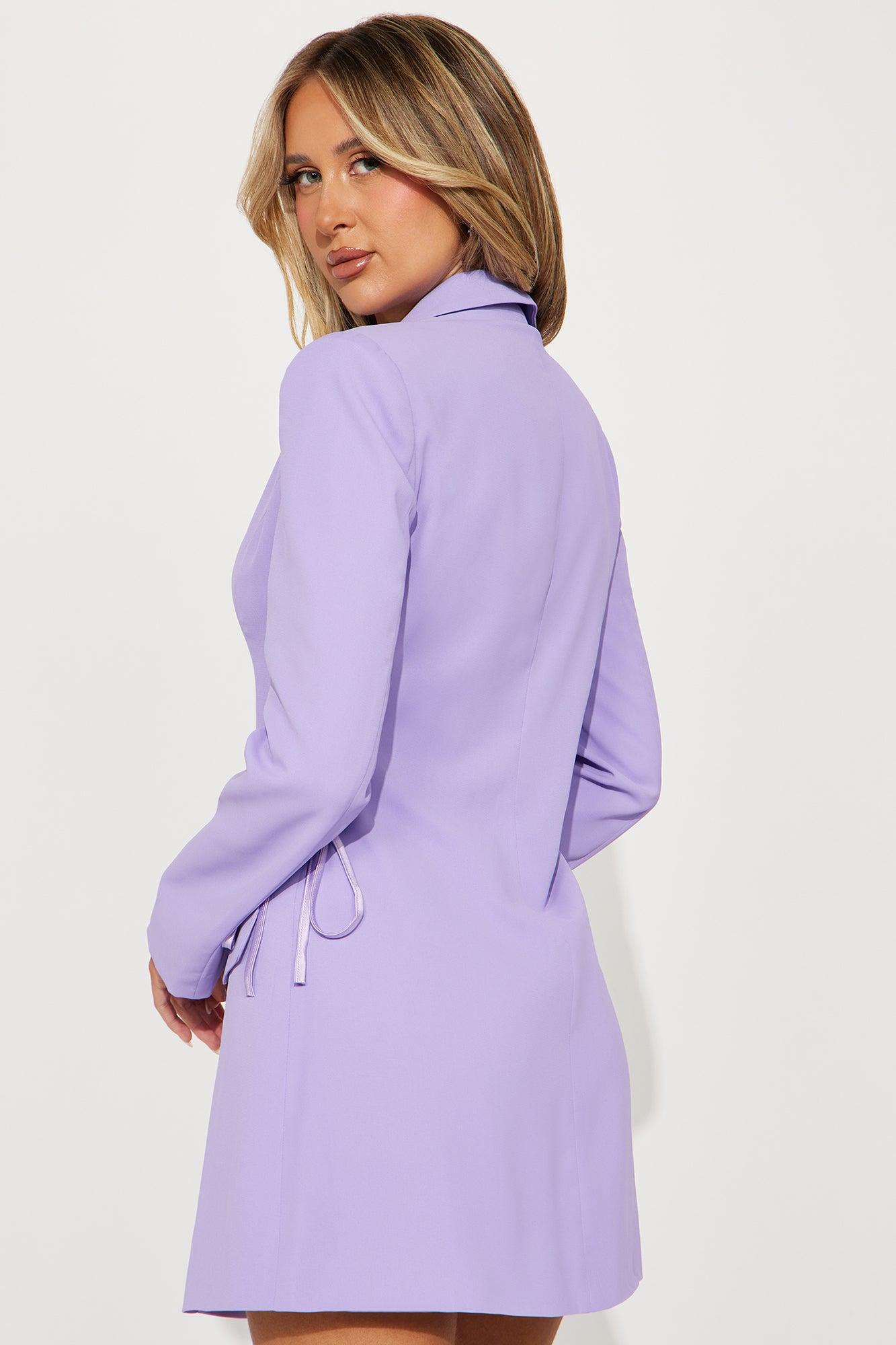 Jade Blazer Mini Dress - Purple Product Image