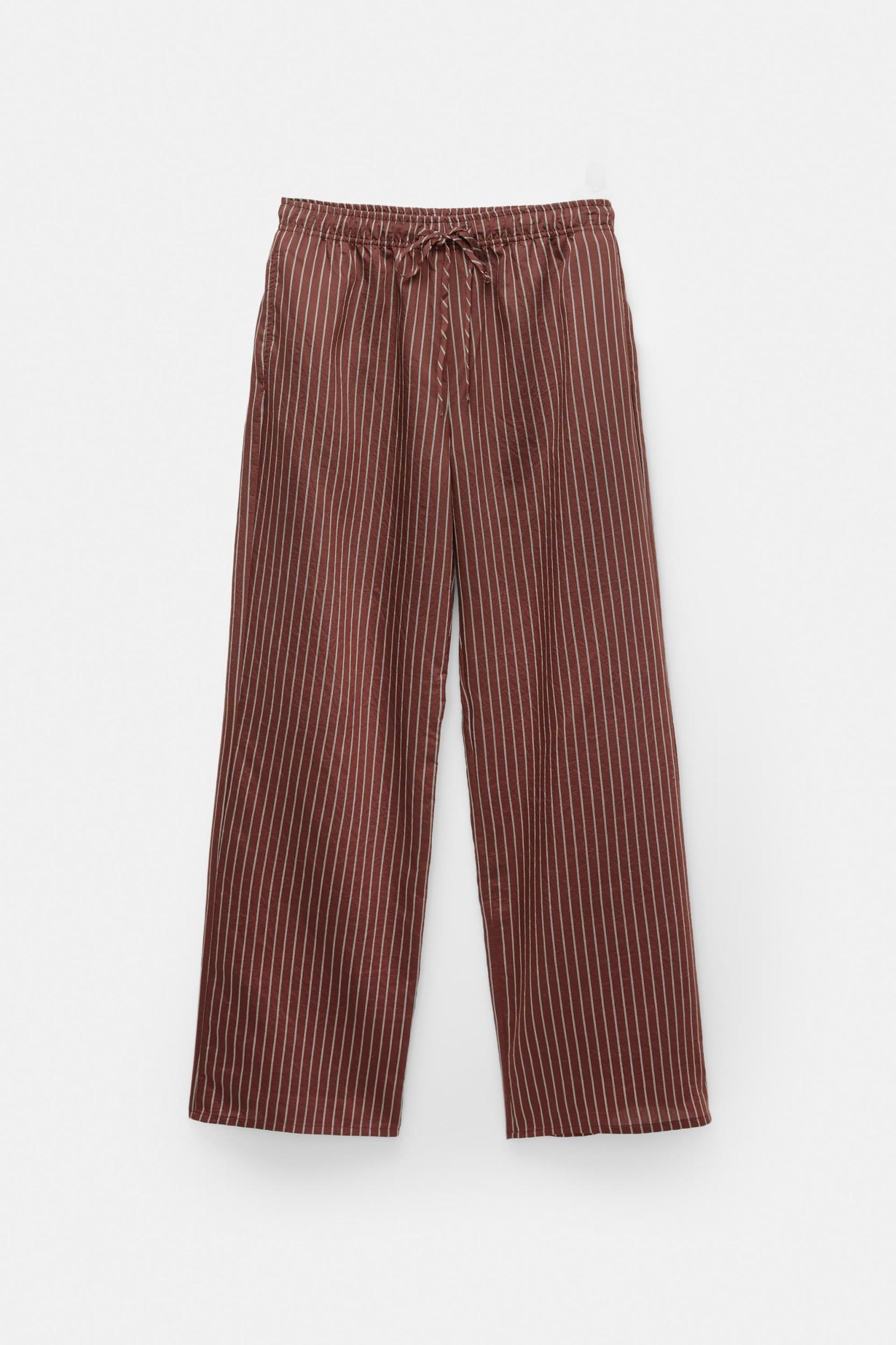 Striped pajama-style pants Product Image